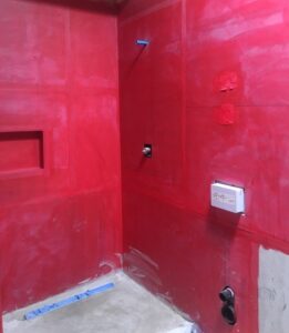 Hydro guard waterproofing membrane NOMI luxury bathroom remodeling