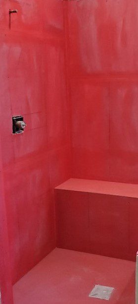 red gourd Hydro guard waterproofing membrane NOMI luxury bathroom remodeling