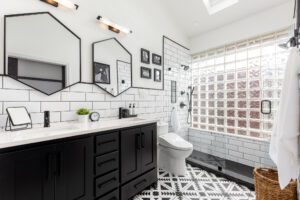 NOMI luxury bathroom remodel black and white bathroom remodeling